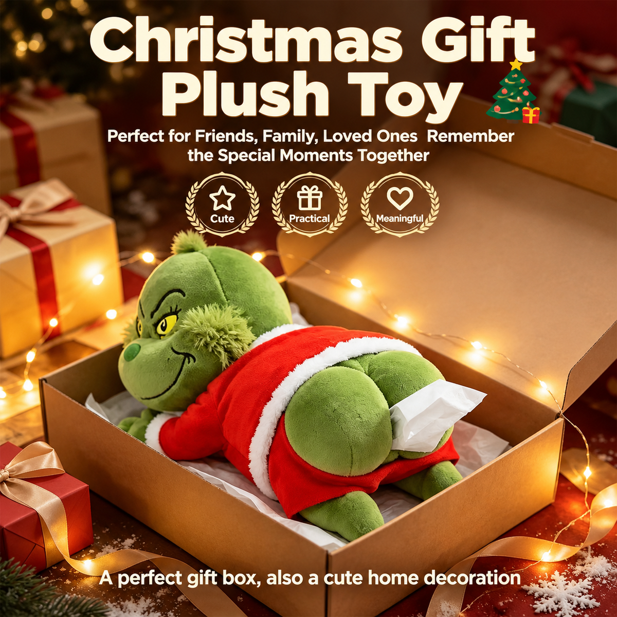 The Grinch Christmas Tissue Box Cover