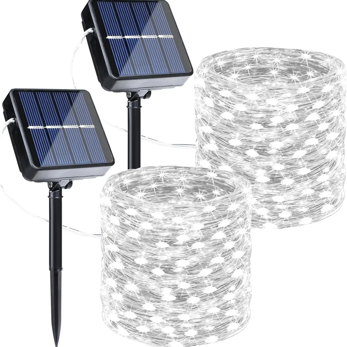 2pcs Outdoor solar string lights