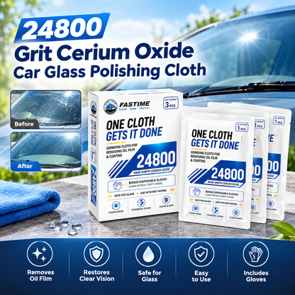 3PCS 24800 Grit Cerium Oxide Car Glass Polishing Cloths