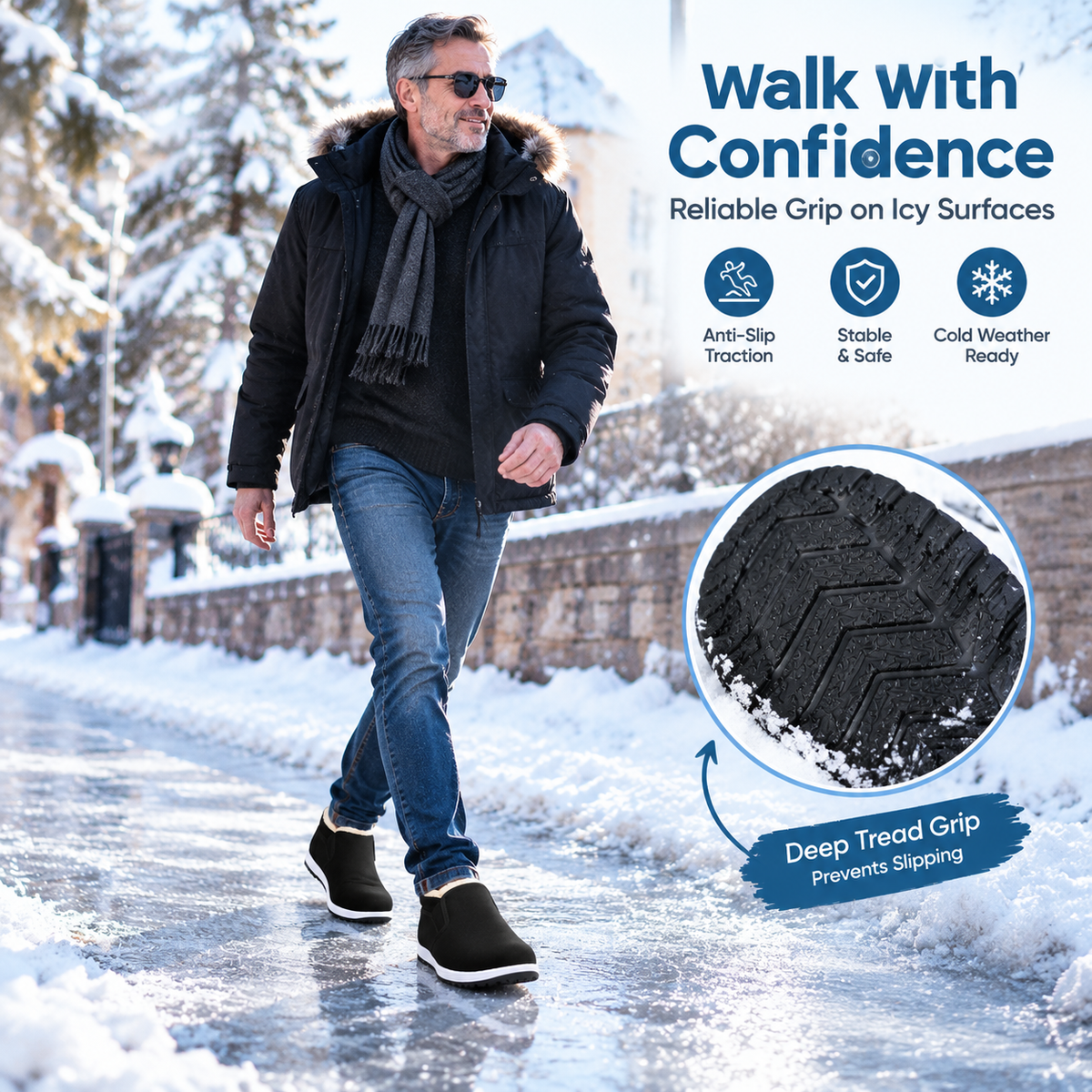 Warm, Anti-Slip, Orthopedic Winter Shoes