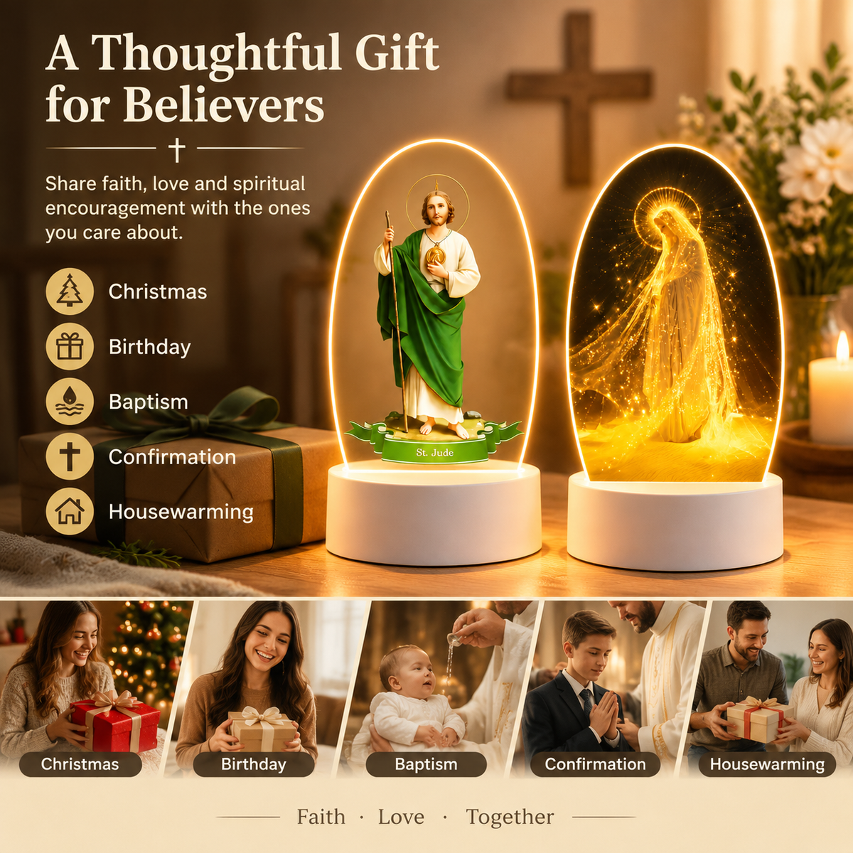 Religious Prayer LED Night Light