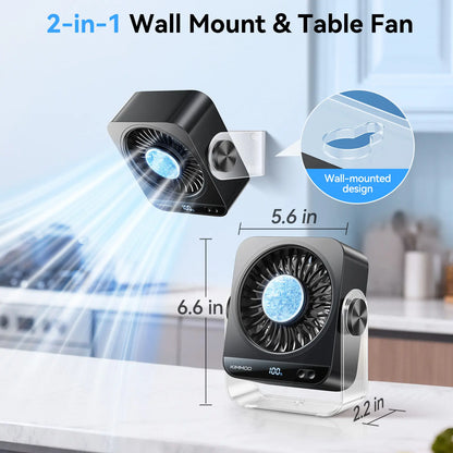 270° Rotating Semiconductor Cooling Desktop Fans with USB Charging