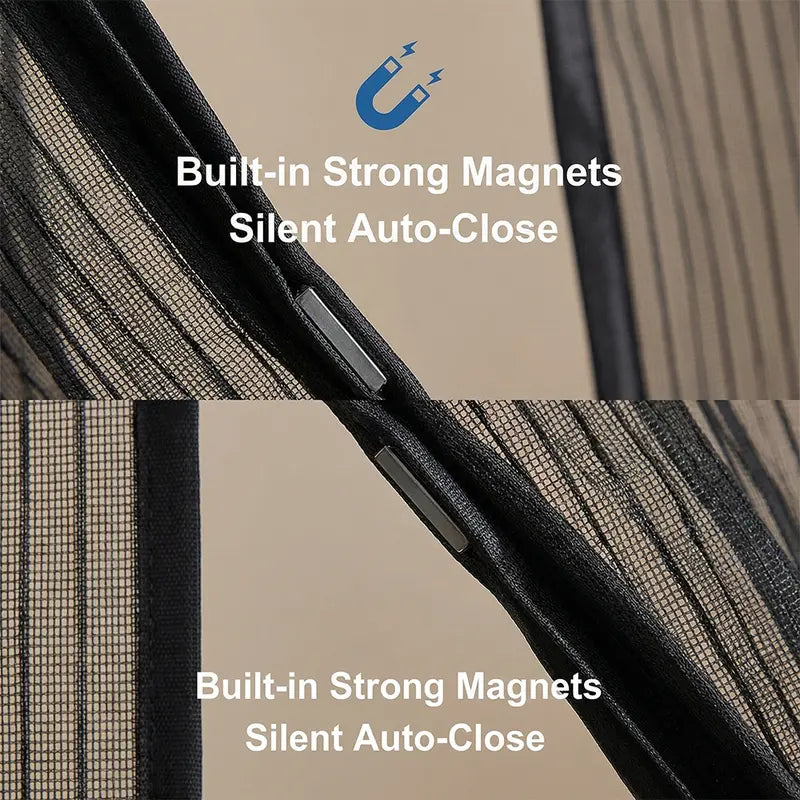 Summer Anti-Mosquito Door Curtain — Fine-Mesh Magnetic Soft Screen Door