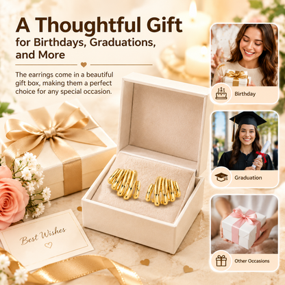 14K Gold-Plated Women’s Fashion Stud Earrings