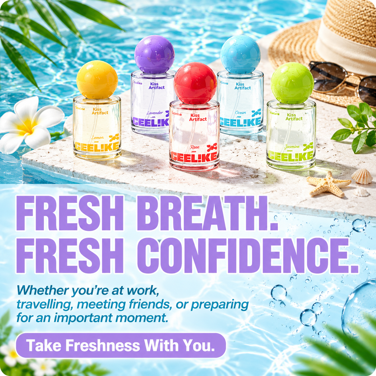 Probiotic Oral Spray for Long-Lasting Freshness, Alcohol-Free Travel-Sized Breath Spray