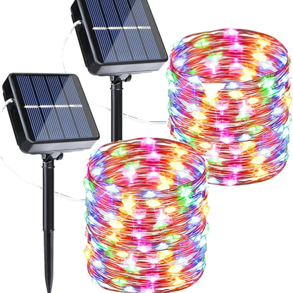 2pcs Outdoor solar string lights