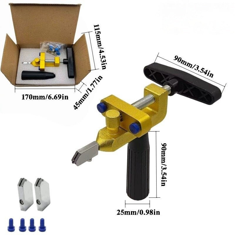 2 in 1 Aluminum Alloy Manual Tile Glass Cutter Tool Kit