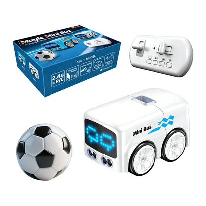 2026 Upgrade Magic Mini Bus Toy Rc-Controlled with Auto Expressions & 4 Play Modes