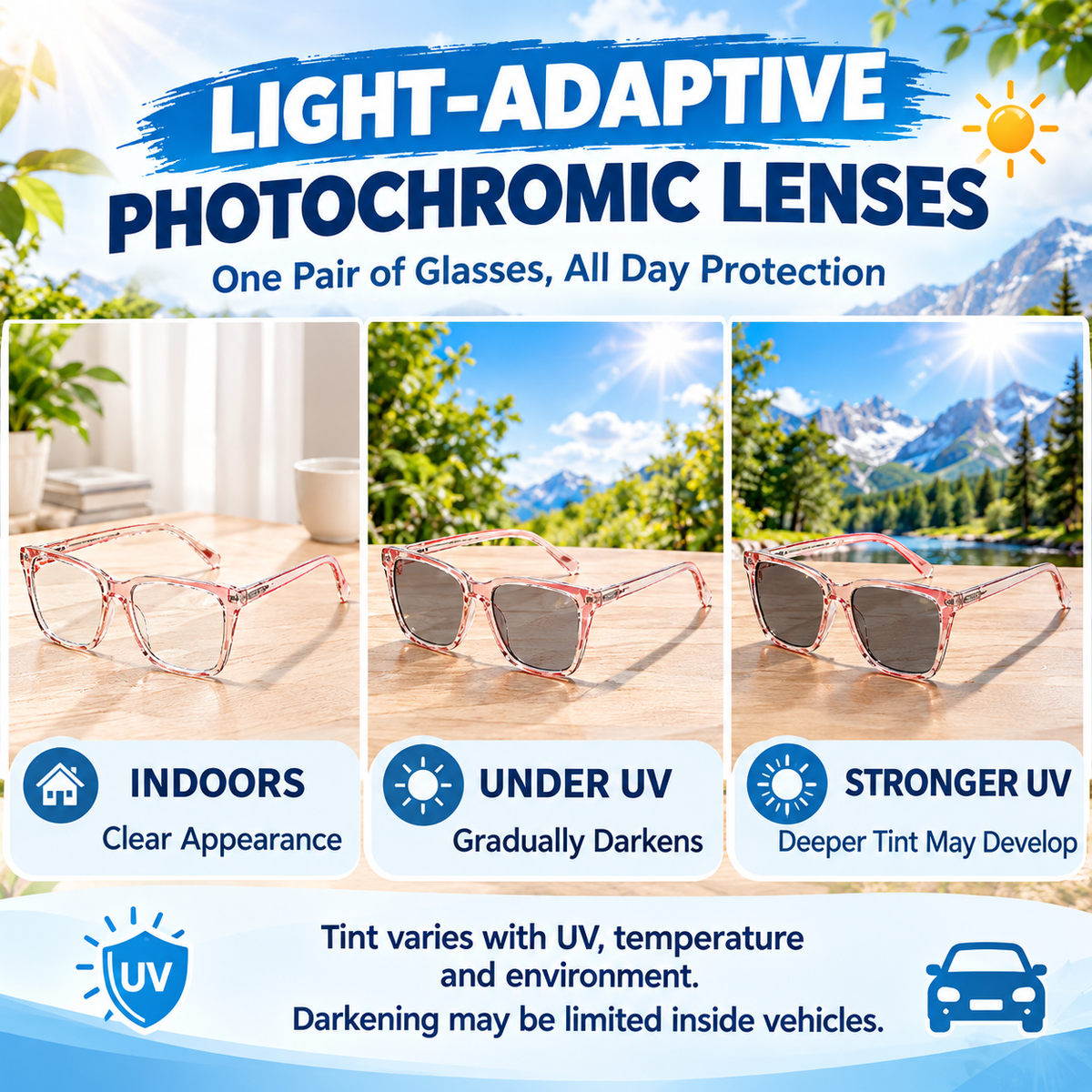 Progressive Photochromic Readers for Women