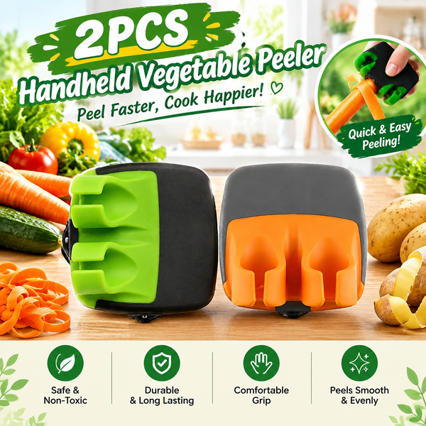 2 PCS Hand Vegetable Peeler Palm Peeler Rubber Finger Grips