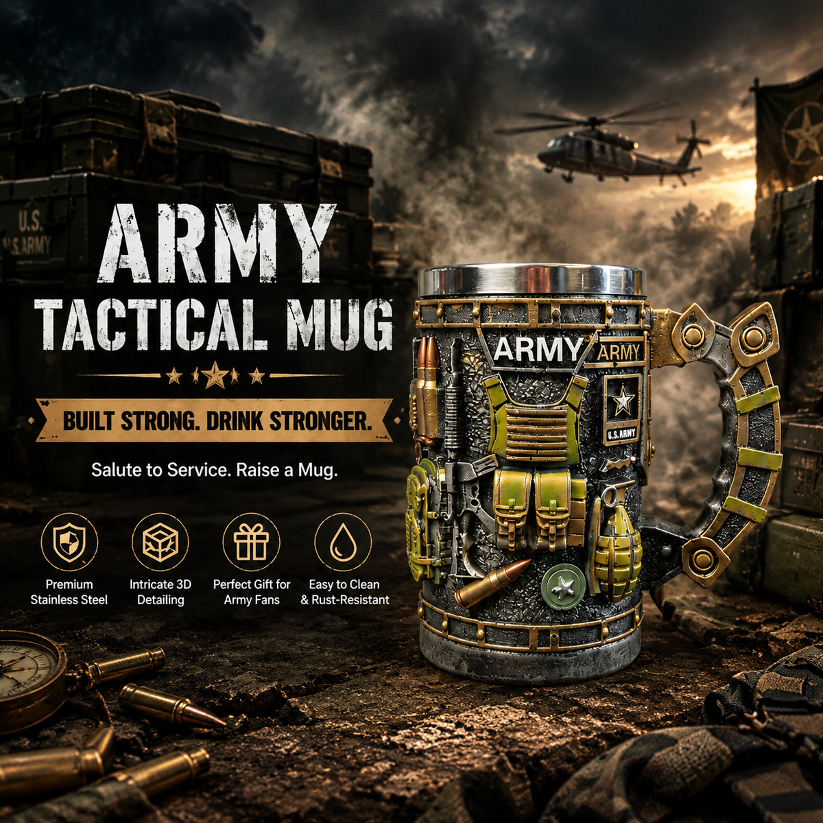 Military-Themed 3D Mug Collection